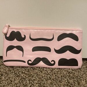 Pink Mustache Clutch